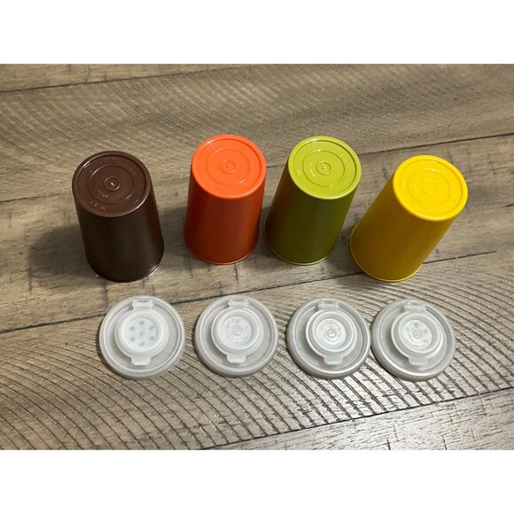 Tupperware Spice Container Set With Shaker Top Set of 4 Retro 102 634 629 - Picture 3 of 3